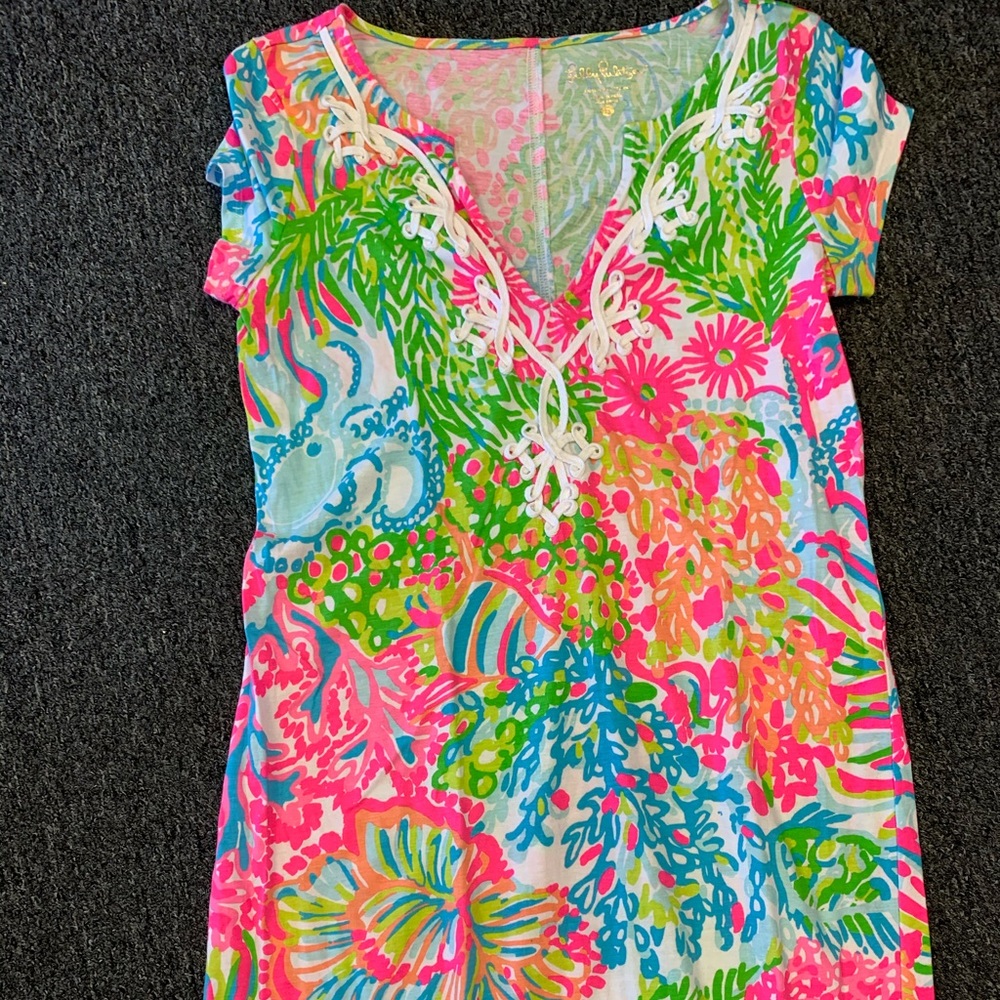 Lilly Pulitzer Prima Cotton dress “Lovers Coral”.